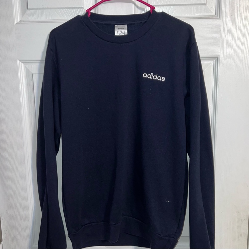 Small Adidas sweater light weight navy blue